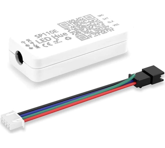 Контроллер MAKSILED 5-24В, 1024pix, SPI, управление по Bluetooth, без пульта, IP40, 56x25x14мм, SP110E
