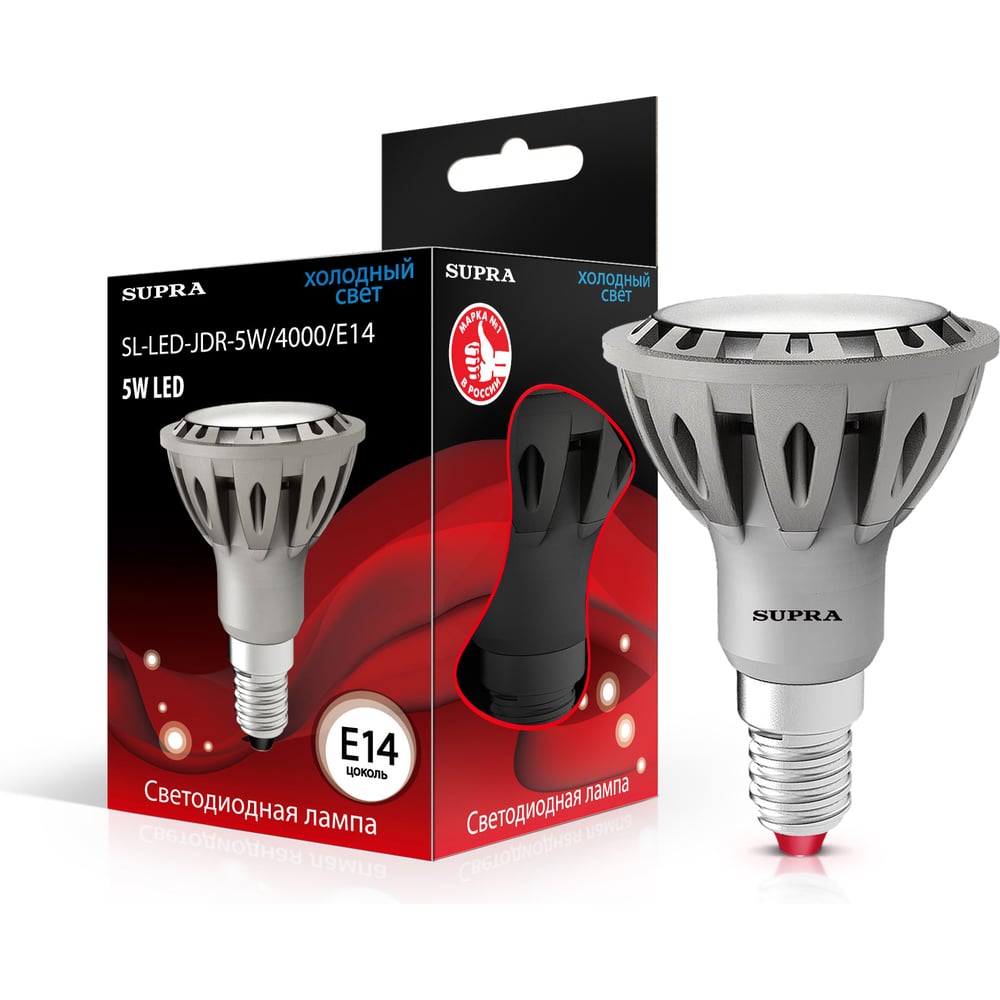 Светодиодная лампа Supra LED SL-LED-JDR-5W/4000/E14 - выгодная цена ...