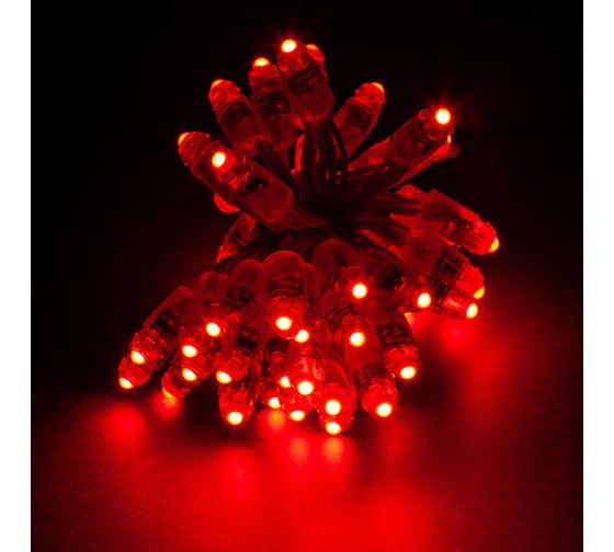 Гирлянда MAKSILED Светодиодный пиксель 50 шт, 9 мм, 1 LED, 12 В, 0.13 Вт, IP66, красный ML-1PIX-5R-LP-SFF-N