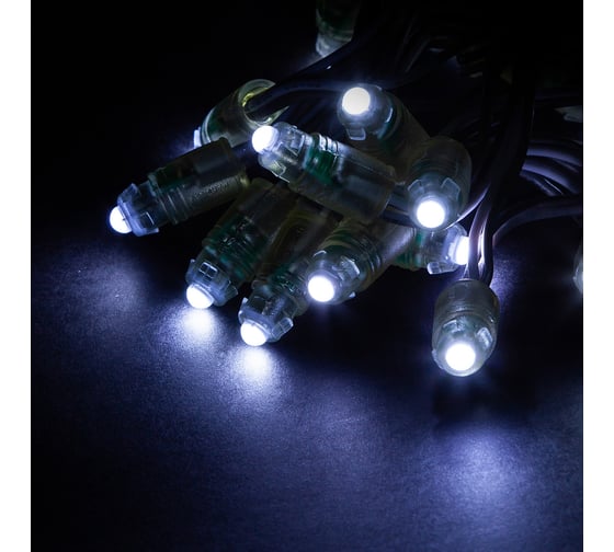 Гирлянда MAKSILED Светодиодный пиксель 50 шт, 9 мм, 1 LED, 12 В, 0.13 Вт, IP66, холодный белый ML-1PIX-5W-LP-SFF-N