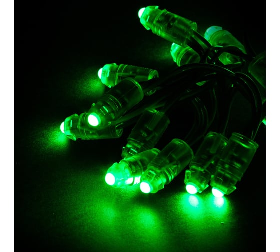 Гирлянда MAKSILED Светодиодный пиксель 50 шт, 9 мм, 1 LED, 12 В, 0.13 Вт, IP66, зеленый ML-1PIX-5G-LP-SFF-N