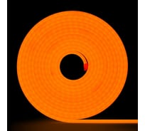 Неоновая светодиодная лента MAKSILED 5м, 6x12мм, 12В, 10.5Вт/м, 110 LED/m, IP33 (СИЛИКОН), оранжевый, ML-NF-PR-6mm-L50-Orange