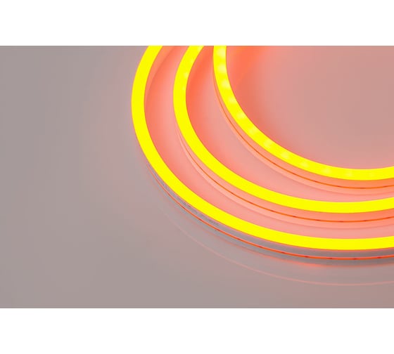 Неоновая светодиодная лента MAKSILED 5м, 6x12мм, 12В, 10.5Вт/м, 110 LED/m, IP33 (СИЛИКОН), оранжевый, ML-NF-PR-6mm-L50-Orange