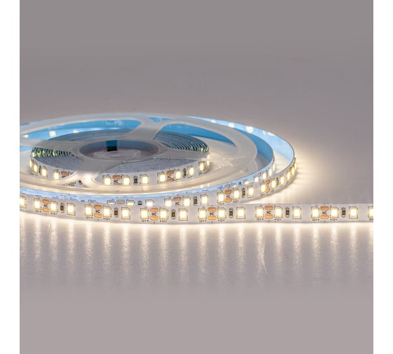 Светодиодная лента Donled 5м, 12В, IP20, 120 LED/m, 9.6Вт/м, нейтральный белый, 8мм, DL-R120-2835-NW