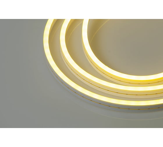 Неоновая светодиодная лента MAKSILED 5м, 6x12мм, 12В, 10.5Вт/м, 110 LED/m, IP33 (СИЛИКОН), лимонный, ML-NF-PR-6mm-L50-Lemon