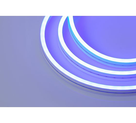 Неоновая светодиодная лента MAKSILED 5м, 6x12мм, 12В, 10.5Вт/м, 110 LED/m, IP33 (СИЛИКОН), синий, ML-NF-PR-6mm-L50-Blue