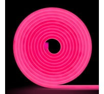 Неоновая светодиодная лента MAKSILED 5м, 6x12мм, 12В, 10.5Вт/м, 110 LED/m, IP33 (СИЛИКОН), светло-розовый, ML-NF-PR-6mm-L50-Light Pink