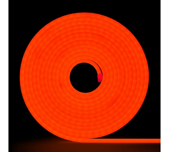 Неоновая светодиодная лента MAKSILED 5м, 6x12мм, 12В, 10.5Вт/м, 110 LED/m, IP33 (СИЛИКОН), красный, ML-NF-PR-6mm-L50-Red