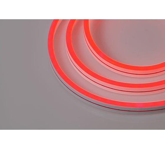 Неоновая светодиодная лента MAKSILED 5м, 6x12мм, 12В, 10.5Вт/м, 110 LED/m, IP33 (СИЛИКОН), красный, ML-NF-PR-6mm-L50-Red