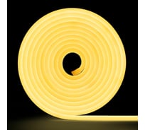 Неоновая светодиодная лента MAKSILED 5м, 8x16мм, 12В, 10.5Вт/м, 110 LED/m, IP33 (СИЛИКОН), теплый белый, ML-NF-PR-8mm-L50-WW