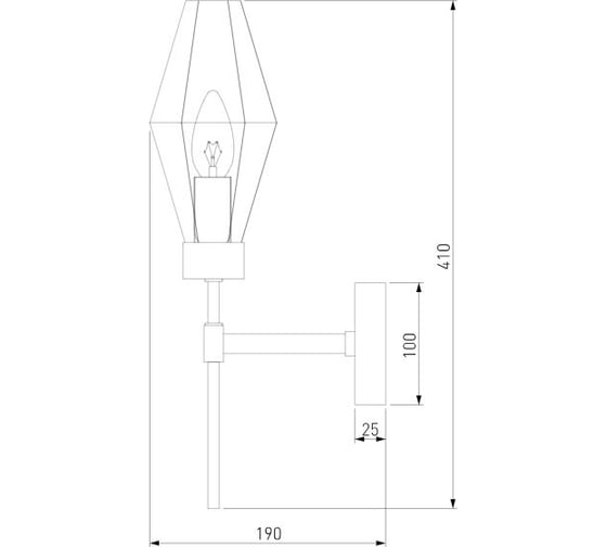 Настенный светильник Eurosvet 60143/1 латунь a061935