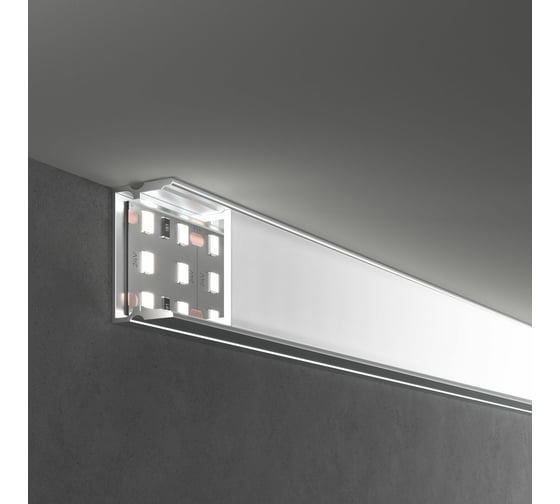 Накладной алюминиевый профиль Elektrostandard для трехрядной LED ленты (под ленту до 18,5mm) LL-2-ALP018 серый a062731