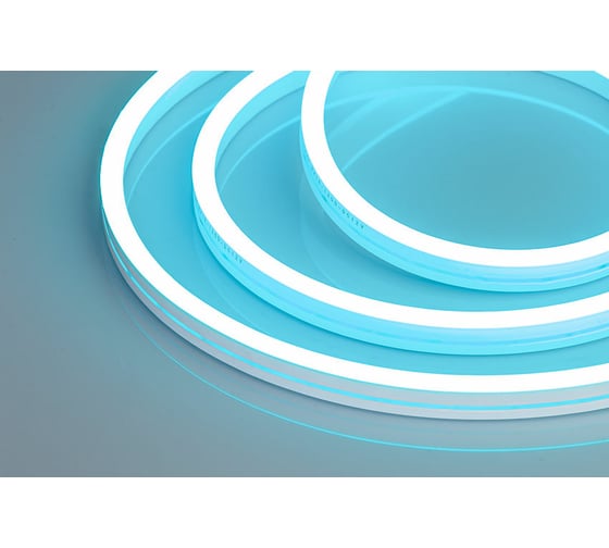 Неоновая светодиодная лента MAKSILED 5м, 8x16мм, 12В, 10.5Вт/м, 110 LED/m, IP33 (СИЛИКОН), бирюзовый, ML-NF-PR-8mm-L50-Turquoise