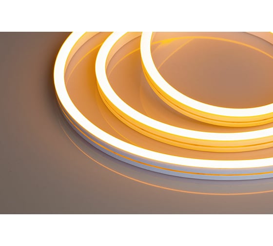 Неоновая светодиодная лента MAKSILED 5м, 8x16мм, 12В, 10.5Вт/м, 110 LED/m, IP33 (СИЛИКОН), золотисто-желтый, ML-NF-PR-8mm-L50-Golden Yellow