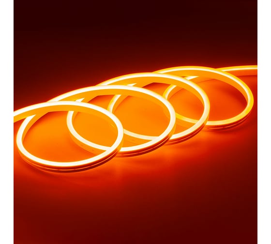 Неоновая светодиодная лента MAKSILED 5м, 8x16мм, 12В, 10.5Вт/м, 110 LED/m, IP33 (СИЛИКОН), золотисто-желтый, ML-NF-PR-8mm-L50-Golden Yellow