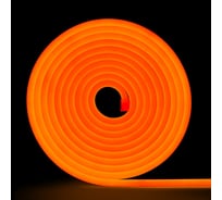 Неоновая светодиодная лента MAKSILED 5м, 8x16мм, 12В, 10.5Вт/м, 110 LED/m, IP33 (СИЛИКОН), оранжевый, ML-NF-PR-8mm-L50-Orange