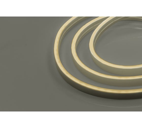 Неоновая светодиодная лента MAKSILED 5м, 6x12мм, 24В, 9Вт/м, 120 LED/m, IP33 (ПВХ), теплый белый, ML-NF-24V-0612-WW