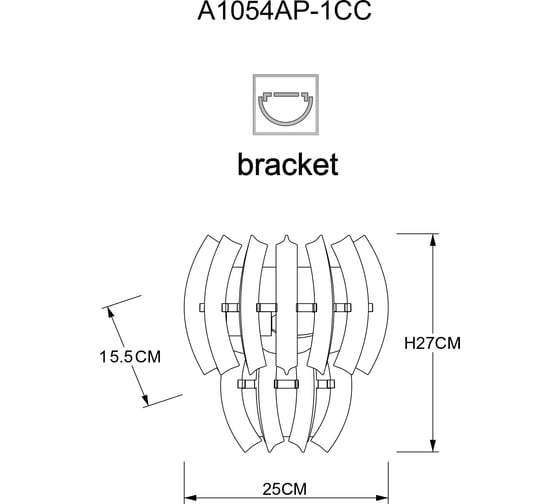 Настенный светильник ARTE LAMP ELLA A1054AP-1CC
