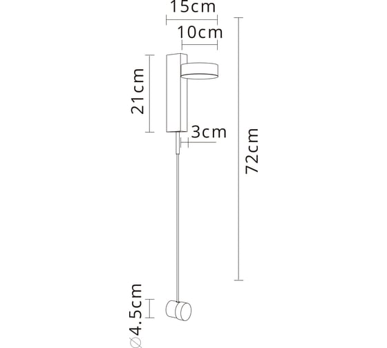 Настенный светильник ARTE LAMP MIRACH A2142AP-10BK