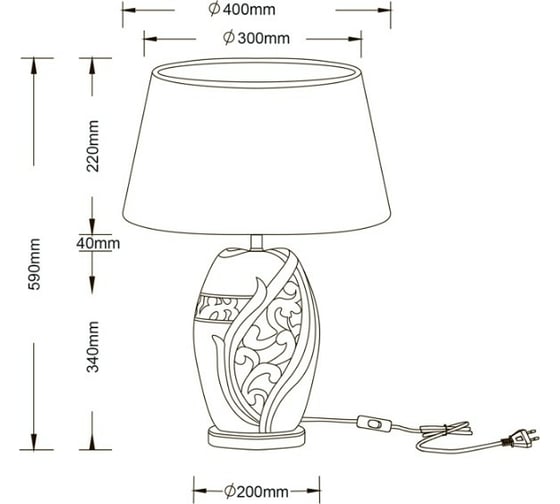 Декоративная настольная лампа ARTE LAMP RUBY A4064LT-1BR