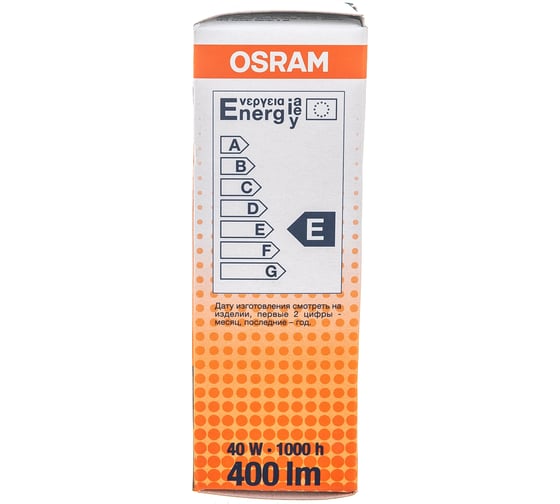 Лампа накаливания CLASSIC B CL 40W E14 OSRAM 4008321788641