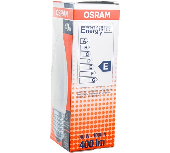 Лампа накаливания CLASSIC B FR 40W E27 OSRAM 4008321411365