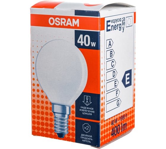 Лампа накаливания CLASSIC P FR 40W E14 OSRAM 4008321411471