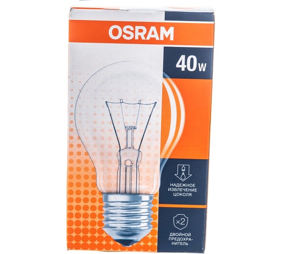 Лампа накаливания CLASSIC A CL 40W E27 OSRAM 4008321788528