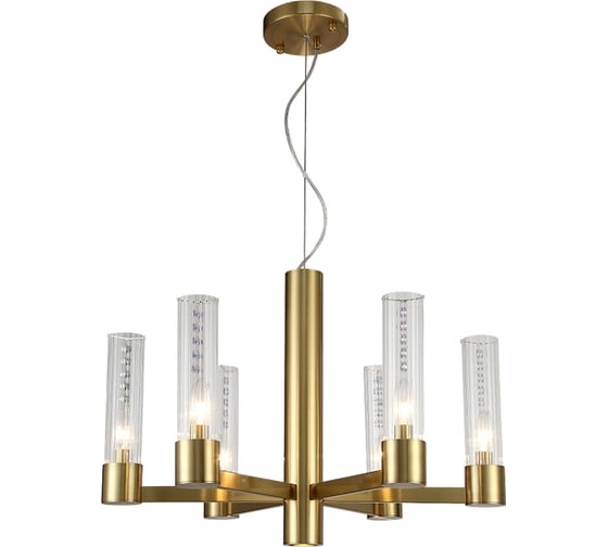 Подвесная люстра Crystal lux OTONO SP6+1 BRASS/TRANSPARENTE