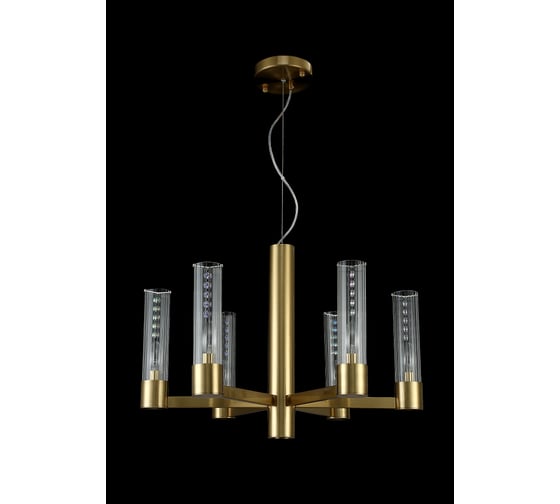 Подвесная люстра Crystal lux OTONO SP6+1 BRASS/TRANSPARENTE