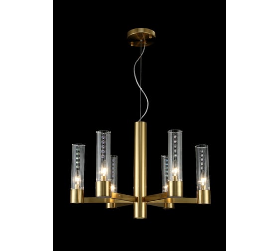 Подвесная люстра Crystal lux OTONO SP6+1 BRASS/TRANSPARENTE