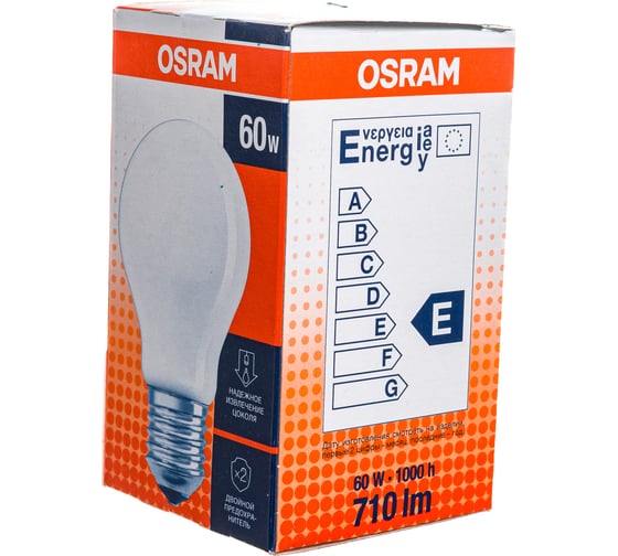 Лампа накаливания CLASSIC A FR 60W E27 OSRAM 4008321419552