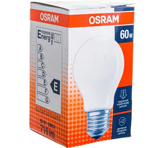 Лампа накаливания CLASSIC A FR 60W E27 OSRAM 4008321419552