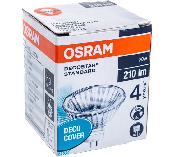 Лампа галогенная DECOSTAR 44860 WFL 20W GU5.3 OSRAM 4050300272511