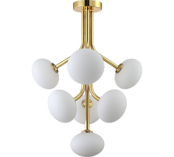Люстра на штанге Crystal lux ALICIA SP7 GOLD/WHITE