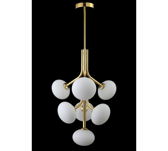 Люстра на штанге Crystal lux ALICIA SP7 GOLD/WHITE
