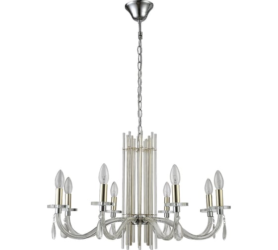 Подвесная люстра Crystal lux AURELIO SP8 GOLD+CHROME/TRANSPARENT 1