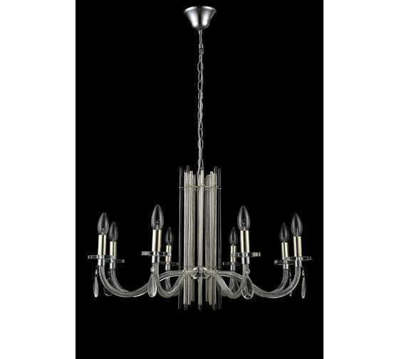 Подвесная люстра Crystal lux AURELIO SP8 GOLD+CHROME/TRANSPARENT