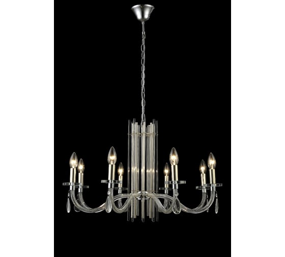 Подвесная люстра Crystal lux AURELIO SP8 GOLD+CHROME/TRANSPARENT