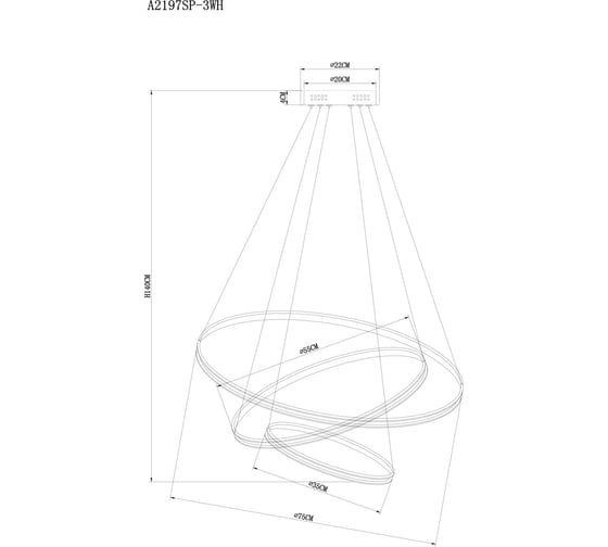 Подвесная люстра ARTE LAMP FRODO A2197SP-3WH