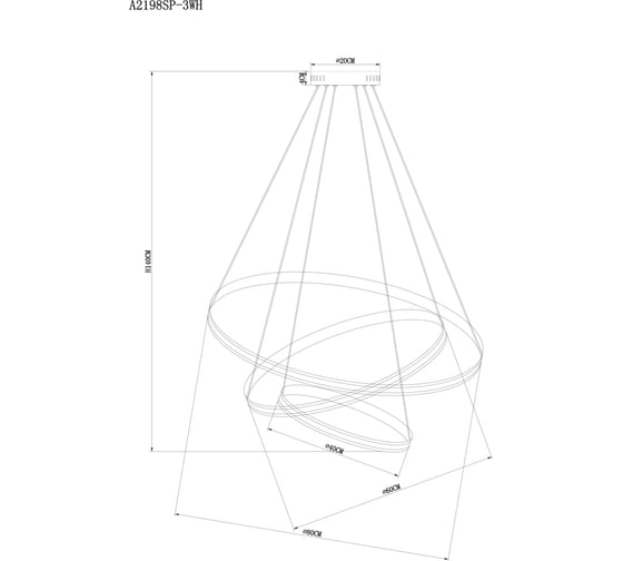 Подвесная люстра ARTE LAMP MERIDIANA A2198SP-3WH