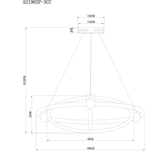 Подвесная люстра ARTE LAMP HARLEY A2196SP-3CC