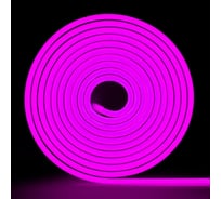 Неоновая светодиодная лента MAKSILED 5м, 6x12мм, 24В, 9Вт/м, 120 LED/m, IP33 (ПВХ), фиолетовый, ML-NF-24V-0612-Purple