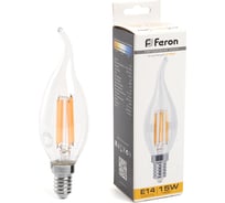 Светодиодная лампа FERON LB-718 Свеча на ветру E14 15W 2700K 38261