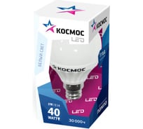 Светодиодная лампа КОСМОС LED GL45 3Вт 220В E14 4500K Lksm LED3wGL45E1445 285366