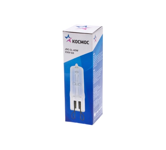 Лампа галогенная КОСМОС JDC 40W G9 230V CL LKsmJDC220VCL40W