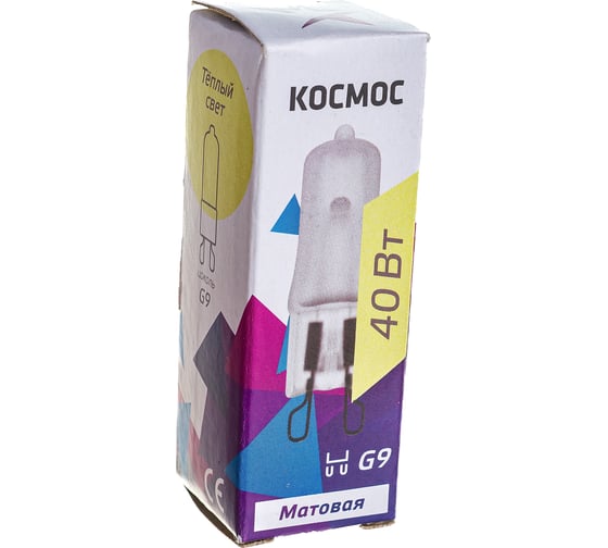 Лампа галогенная КОСМОС JDC 40W G9 230V FR LKsmJDC220VFR40W