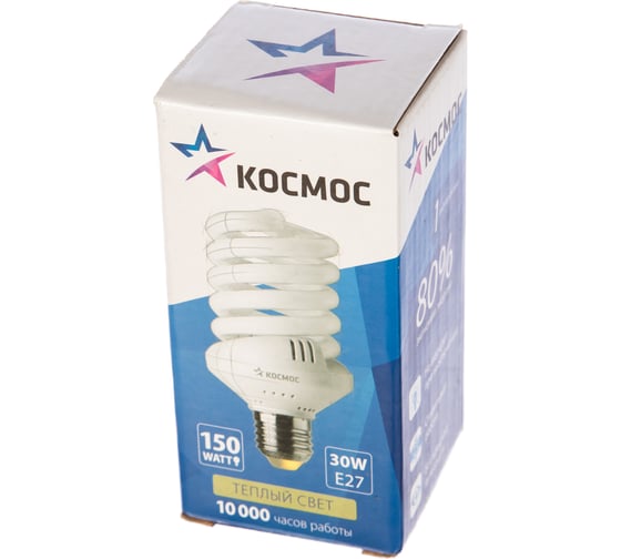 Компактная энергосберегающая лампа КОСМОС SPC 30W E27 2700K LKsmSPC30wE2727