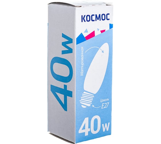 Матовая лампа накаливания КОСМОС СВ МТ 40Вт E27 LKsmSCnFr40E27v2