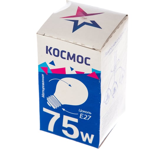 Матовая лампа накаливания КОСМОС Стандарт А55 МТ 75W E27 LKsmSt55Fr75E27v2